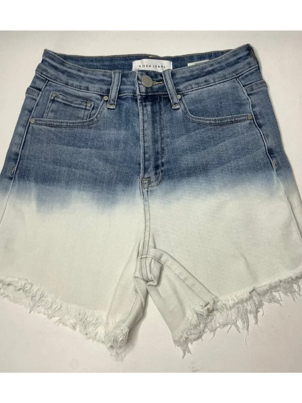Risen High Rise shorts Ombre Frayed Size Small NWT